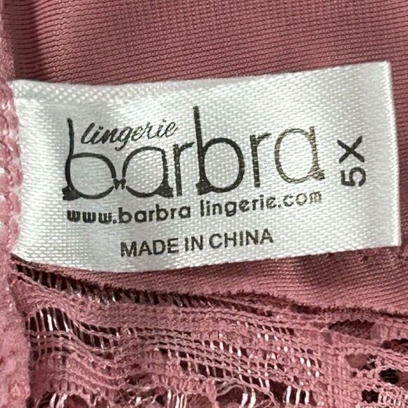 Barbra Lingerie Wm's Cheeky Panties Sz 5X New Cond Rose Color Nylon & Spandex - Picture 4 of 8